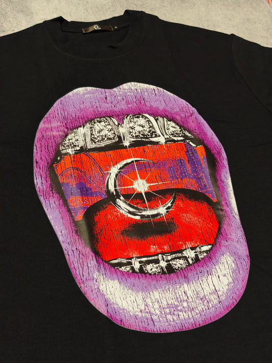 BLACK SHORT SLEEVE 'NIRVANA RETROCADE' TEE BY CLUB LOWLIFE